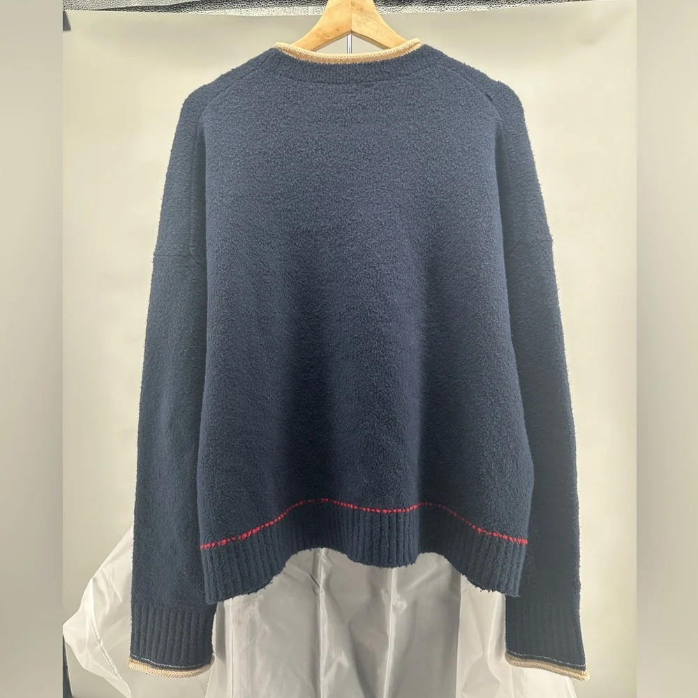 3.1 Phillip Lim - FW17 - Navy Plaited Boxy Sweater